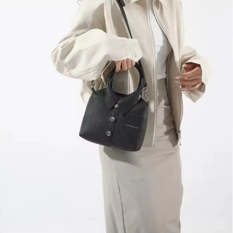Personalized Shirt - Style Square Shoulder Bag - Black - Image 2