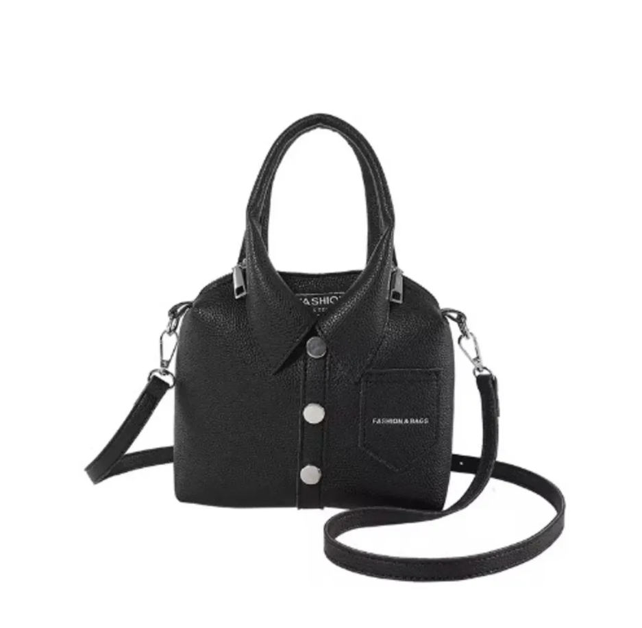 Personalized Shirt - Style Square Shoulder Bag - Black - Image 1