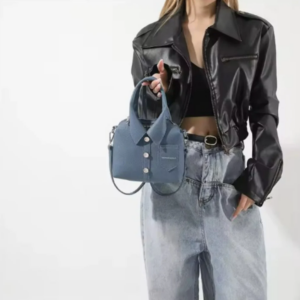 Personalized Shirt - Style Square Shoulder Bag - Blue - Image 2