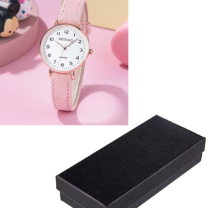 Women’s Luminous RetroLeather Quartz Watch – pink