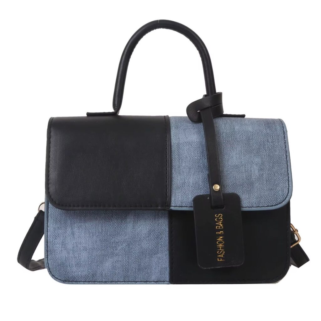 Contrast Color Small Square Crossbody Handbag