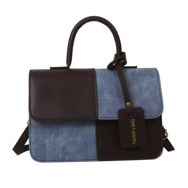 Contrast Color Small Square Crossbody Handbag