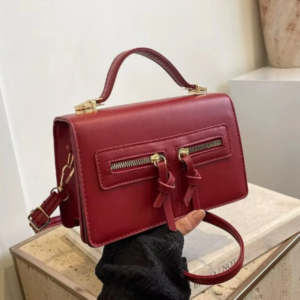 Women Crossbody Shoulder Handbag - Red