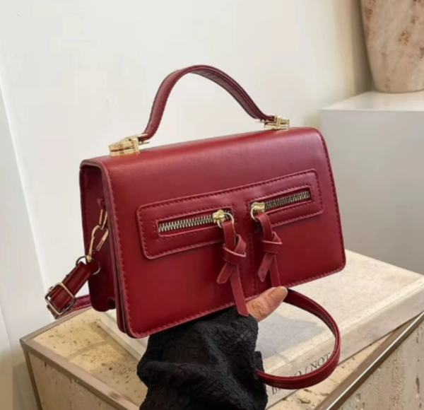 Women Crossbody Shoulder Handbag - Red