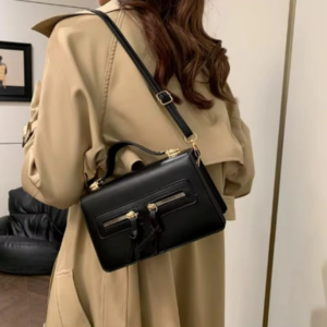Women Crossbody Shoulder Handbag - Black