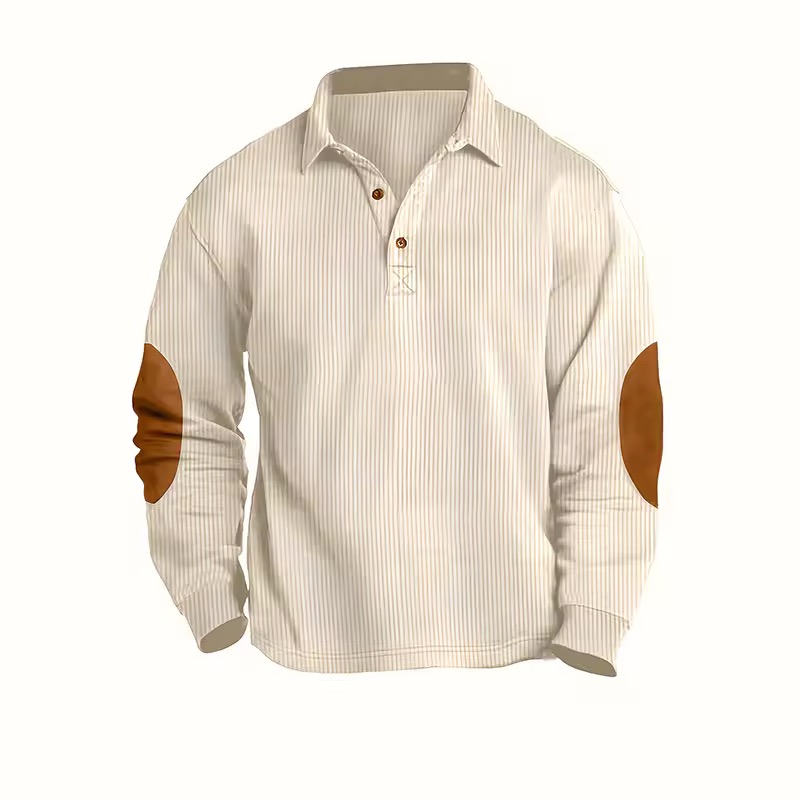 Casual Heavyweight Office Formal Long Sleeve Shirt for Men - Image 1