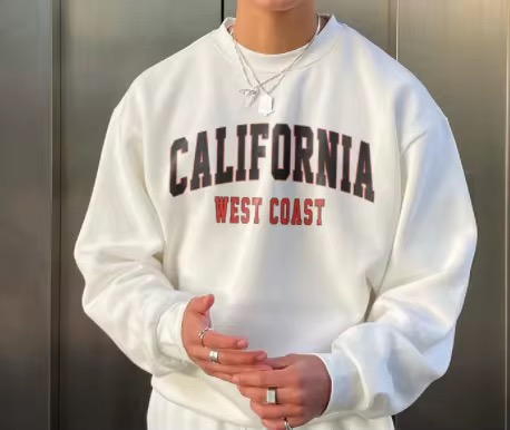 Men’s Custom 3D Print Oversized Pullover Sweatshirt