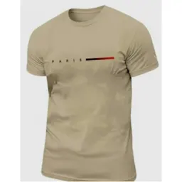 Men's Paris Print Short Sleeve Round Neck T-Shirt