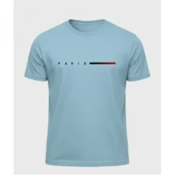Men's Paris Print Short Sleeve Round Neck T-Shirt