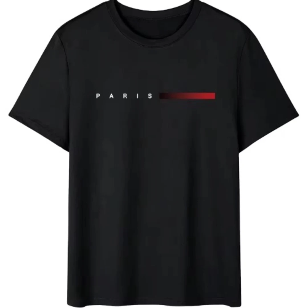 Men's Paris Print Short Sleeve Round Neck T-Shirt - Image 3