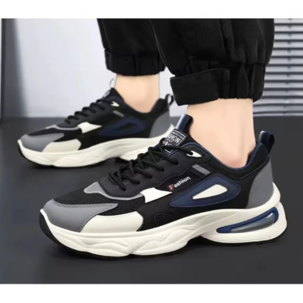 Customized Men's Breathable Running Sneakers -Black