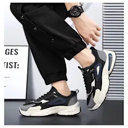 Customized Men's Breathable Running Sneakers -Black