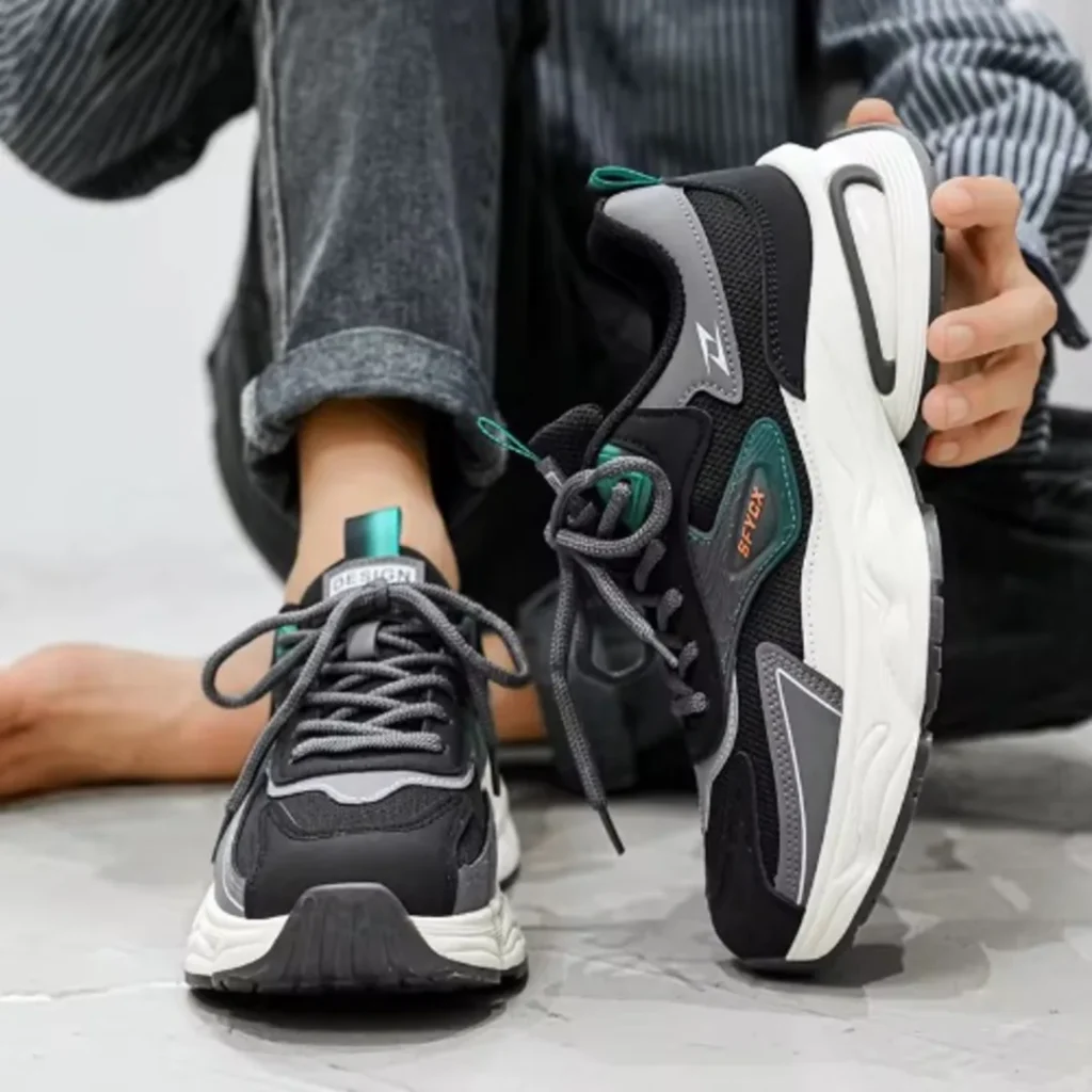 Customized Men's Breathable  Sneakers - Black