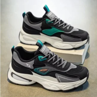 Customized Men's Breathable  Sneakers - Black