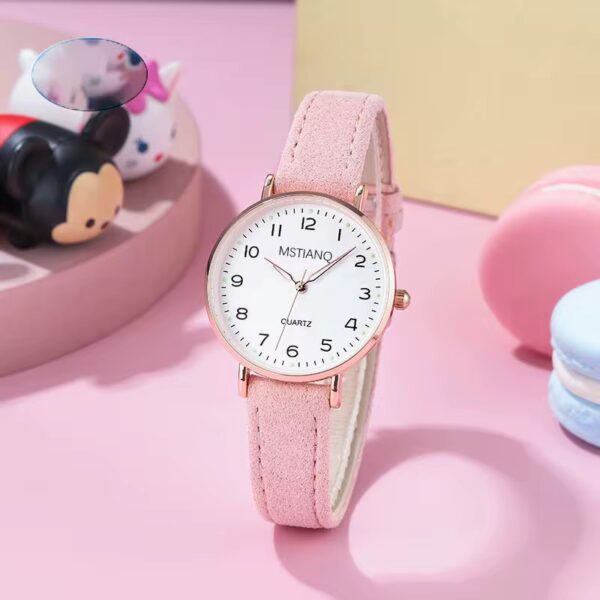 Women’s Luminous RetroLeather Quartz Watch – pink