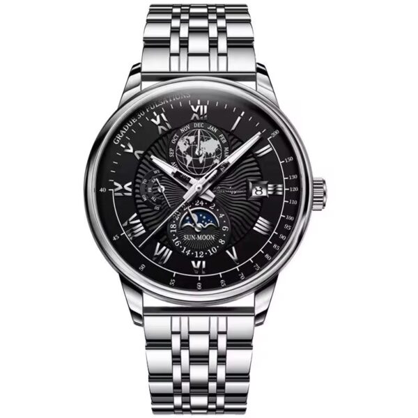 Men’s Business Watch – Black Face Silver Strap