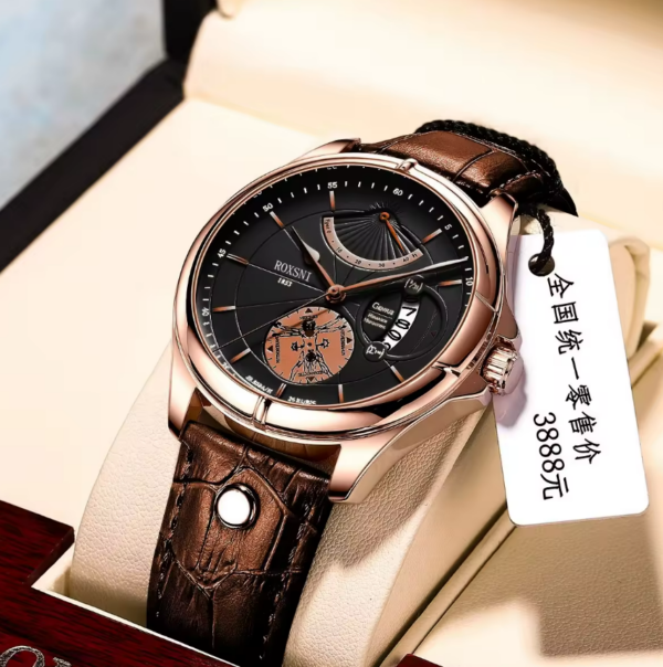 Men’s Top Quartz Business Watch – Brown & Black Face