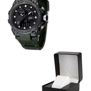 Men's OEM Trend  Dual Display Sports Watch - Black and Green
