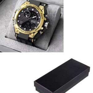 Men's OEM Trend  Dual Display Sports Watch - Black and Gold