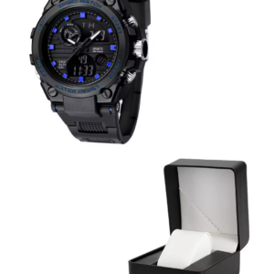 Men's OEM Trend  Dual Display Sports Watch - Black and Blue