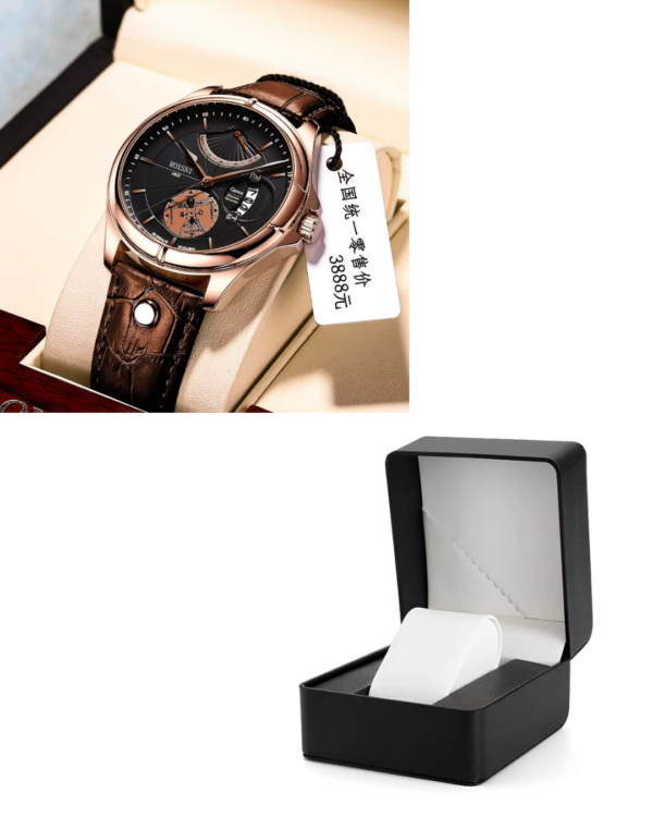 Men’s Top Quartz Business Watch – Brown & Black Face