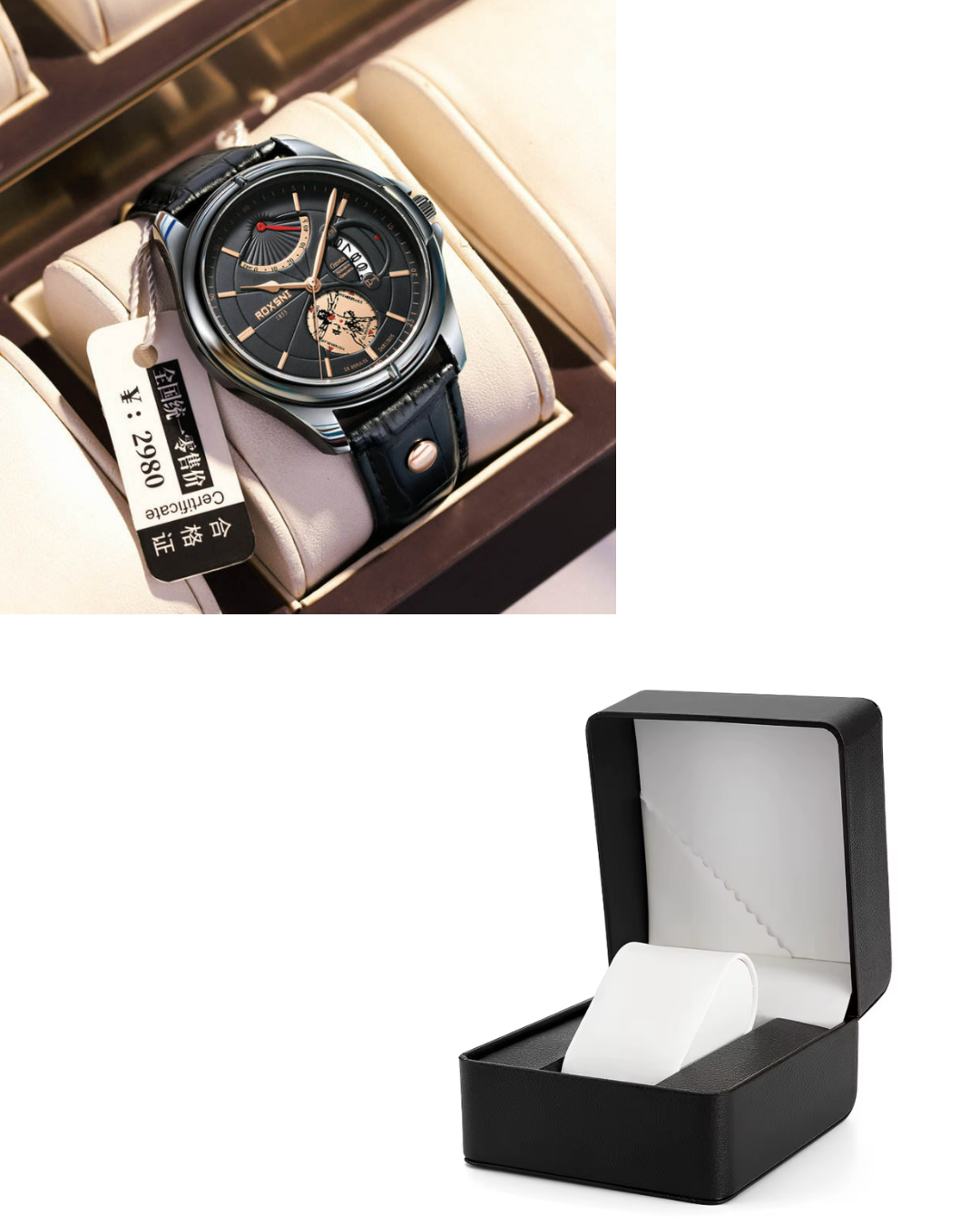 Men’s Top Quartz Business Watch – Black - Image 1
