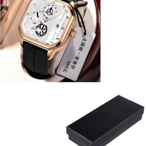 Mens Luxury Quartz Watch -Gold Shell White - Image 1