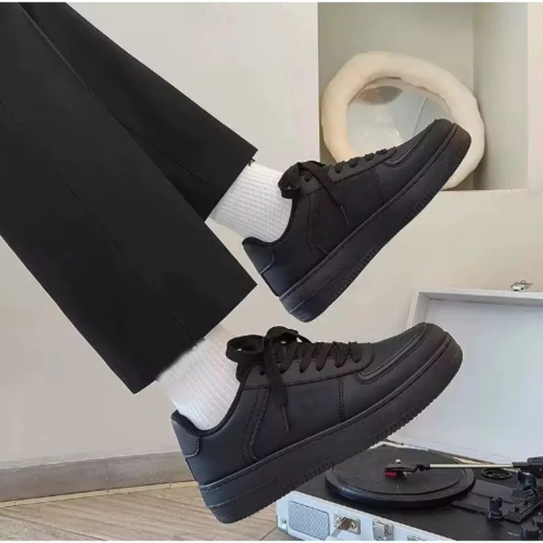 Men’s Breathable Sneakers –Black - Image 3
