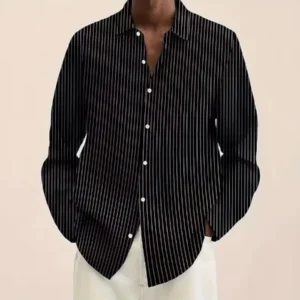 Men’s Smart Casual Breathable Long Sleeve Office Shirt - Image 3