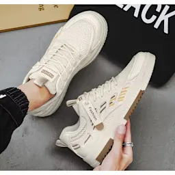 Men’s Breathable Sneakers - Beige