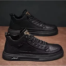 Men's High Top Board Shoes- Black