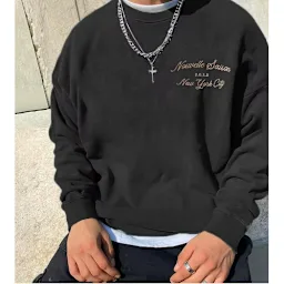 Embroidered Crewneck Sweatshirt - Black