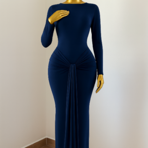 Knot-front Bodycon Maxi Dress