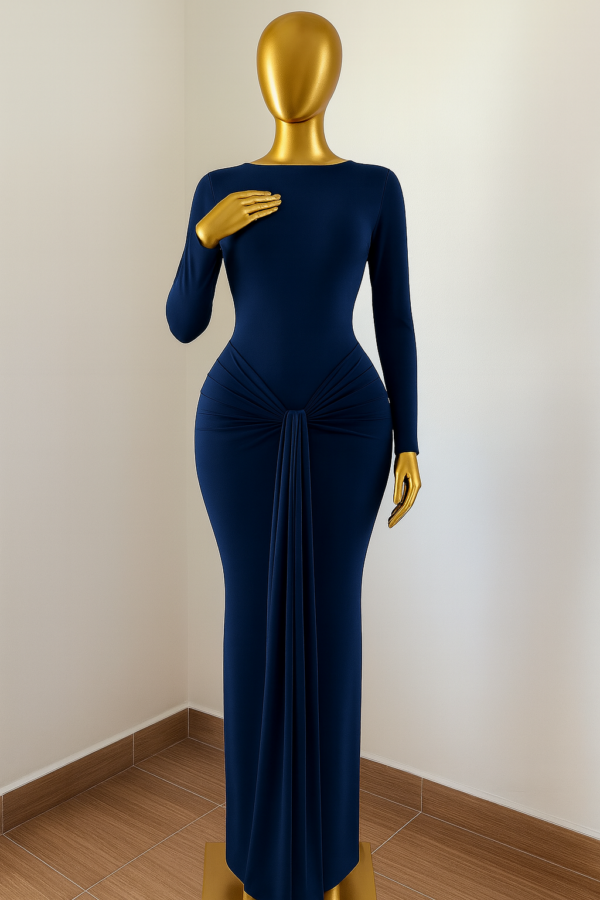 Knot-front Bodycon Maxi Dress