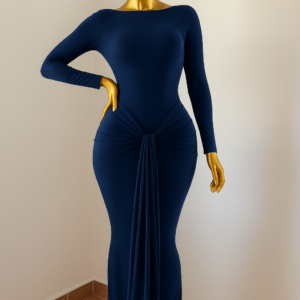 Knot-front Bodycon Maxi Dress - Image 3