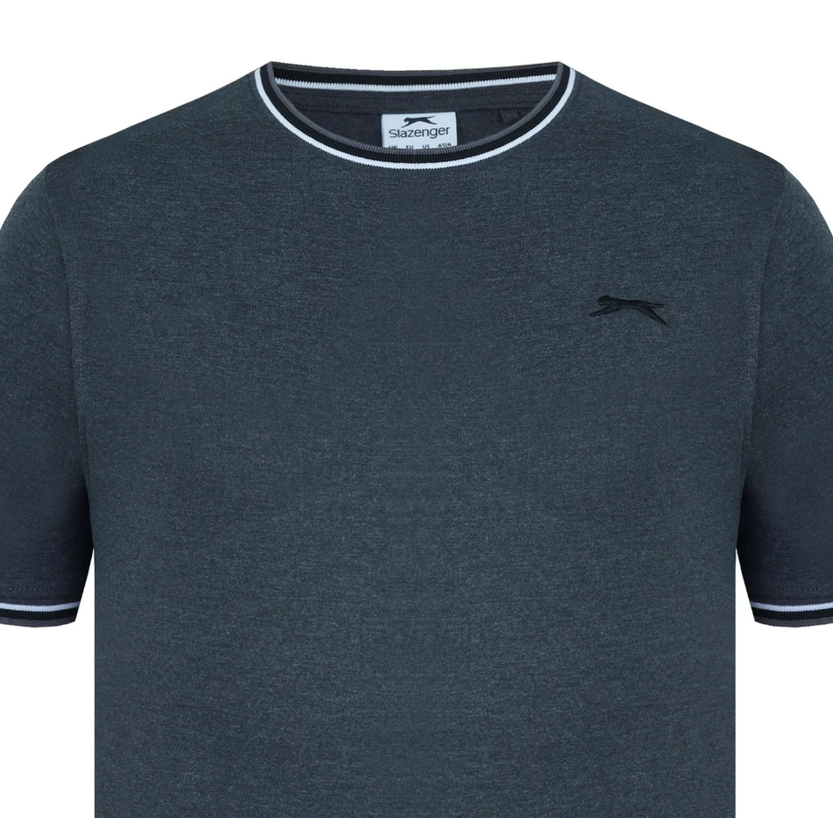 Slazenger Tipped Tee Shirt Mens - Image 2