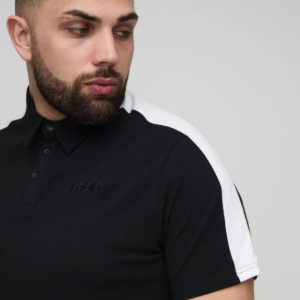 boohooMan Pique Colour Block Polo - Image 3