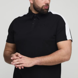 boohooMan Pique Colour Block Polo