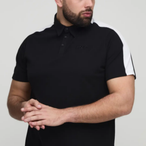 boohooMan Pique Colour Block Polo - Image 2