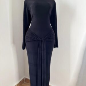 Knot-front Bodycon Maxi Dress - Image 5