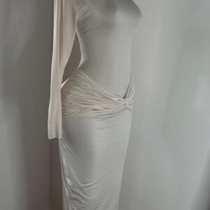 Elegant Long Sleeve Solid Color Bodycon Maxi Dress For Women - Image 3