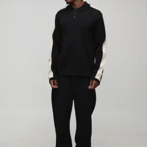boohooMAN Tall Regular Long Sleeve Knitted Polo - Image 2